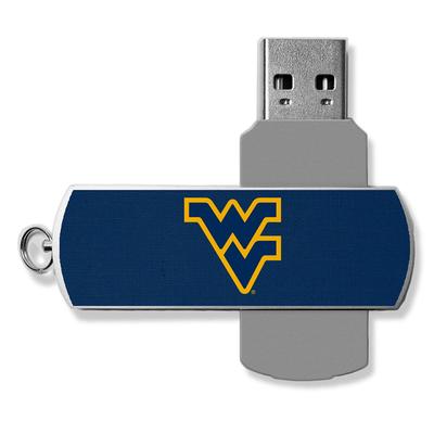 West Virginia Mountaineers 32GB Metal Twist USB Flash Drive