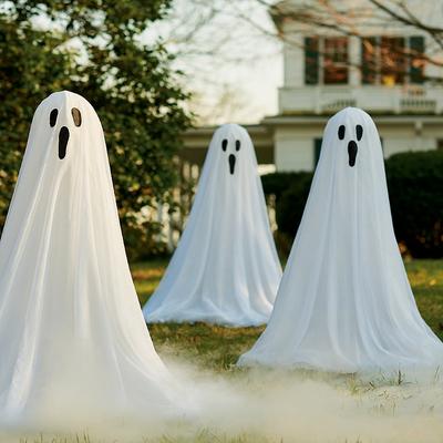 Staked Ghosts With Lights, Set Of Three - Grandin Road