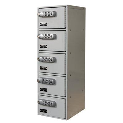 Hallowell 5 Tier 1 Wide Cell Phone Locker Metal in Gray | 31 H x 9 W x 12 D in | Wayfair UCTL192(30)-5A-E-PL