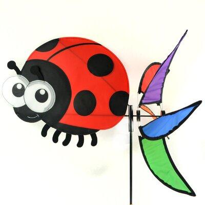 Midwest Design Imports Lady Bug Spinner 2-Sided Polyester 38 x 24 in. Garden Flag in Black Red | 38 H x 24 W in | Wayfair 55940