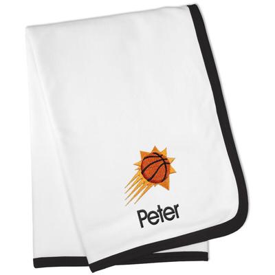 White Phoenix Suns Personalized Baby Blanket