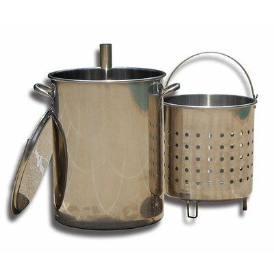 King Kooker 30 Quart Stainless Steel Turkey Skewer Pot w/ Basket & Lid for 86PKT Stainless Steel in Gray | 16.38 H x 11.75 W x 11.75 D in | Wayfair