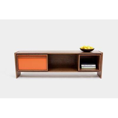ARTLESS Low Units Solid Wood Recessed Wall Shelf Wood in Orange | 22 H x 75.5 W x 16 D in | Wayfair A-U-WU-M-O