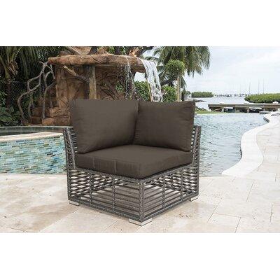 Panama Jack Outdoor Coldfield Modular Patio Chair w  Sunbrella Cushions Wicker Rattan in Gray | 33.5 H x 27.5 W x 27.5 D in | Wayfair