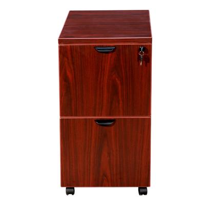 Boss Office Products N149-M Mobile Pedestal in File/File Mahogany 16 x 22 x 29.5H