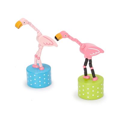 Jack Rabbit Creations Push and Pull Toys - Two-Piece Flamingo Push Puppet Set