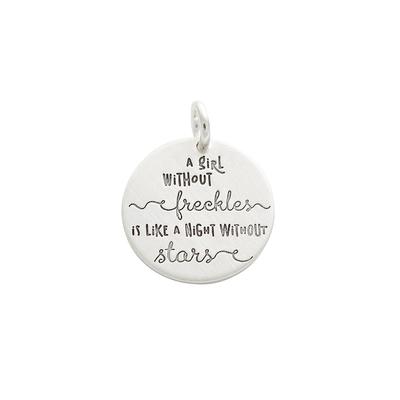 Five Little Birds Girls' Jewelry Charms - 0.75'' Sterling Silver 'Freckles and Stars' Charm