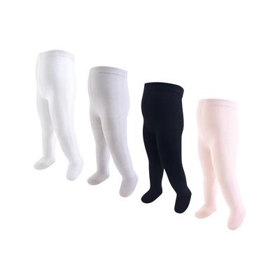 Touched by Nature Girls' Tights Lt. - Light Pink & Black Organic Cotton Tights Set - Infant & Kids