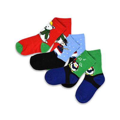 TeeHee Kids Socks - Red & Blue Holiday Three-Pair Crew Socks Set - Kids