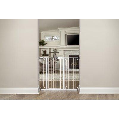 Regalo Extra Tall Wide Span Safety Gate Metal in Green/White, Size 37.0 H x 3.0 W x 49.0 D in | Wayfair 1154 DS