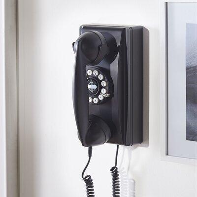 Williston Forge Classic Wall Phone in Black, Size 9.5 H x 5.0 W x 7.0 D in | Wayfair D58F19C748DE46668F2EEF737DBEEDA6