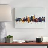 Wrought Studio™ 'Bournemouth England Skyline IV' Graphic Art on Wrapped Canvas Metal in White | 22 H x 32 W x 2 D in | Wayfair