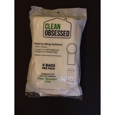 Clean Obsessed 6 Quart Backpack Genuine HEPA Filter Bags #CO6BG, 9 Pack