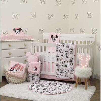 Disney Minnie Mouse Nursery 6 Piece Crib Bedding Set Polyester/Cotton Blend in Gray | Wayfair 4692612