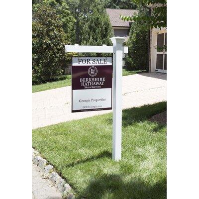4Ever Products Mason Real Estate Sign Holder Post Plastic in White, Size 72.0 H x 6.0 W x 47.0 D in | Wayfair Mason_REP_647