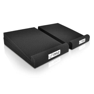 Pyle Sound Dampening Universal Speaker Riser, Rubber in Black | 2 H x 9 W x 12 D in | Wayfair PSI03