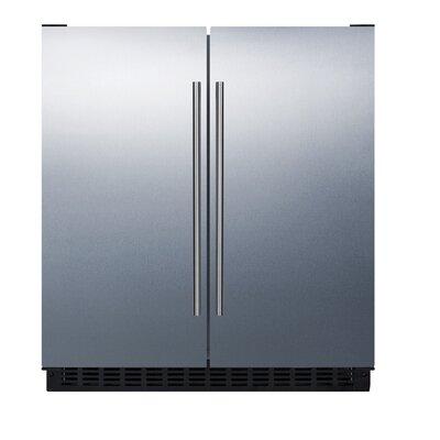 Summit Appliance Summit 5.4 cu. ft. Convertible Mini Fridge w/ Freezer Stainless Steel in Gray | 34 H x 29.5 W x 25.38 D in | Wayfair FFRF3070BSS