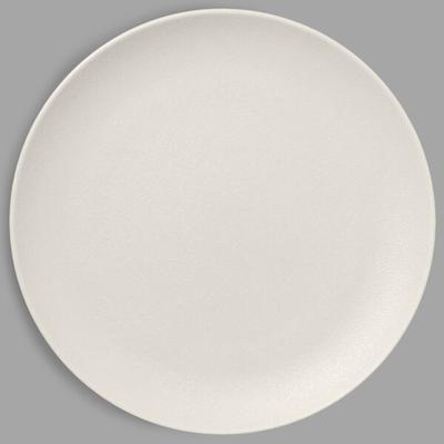RAK Porcelain NFNNPR29WH Neo Fusion 11 3/8" Sand White Porcelain Flat Coupe Plate - 12/Case