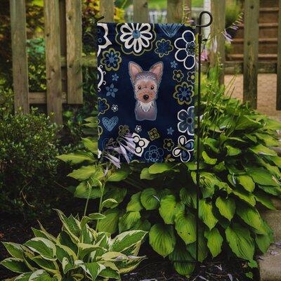 Caroline's Treasures Flowers Jack Russell Terrier 2-Sided Polyester 15 x 11.5 in. Garden Flag in Blue | 15 H x 11.5 W in | Wayfair BB5083GF
