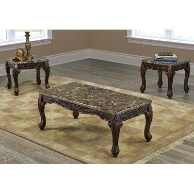 Astoria Grand Ranee 3 Piece Coffee Table Set Marble/Granite in Brown, Size 18.0 H x 48.0 W in | Wayfair 765F751F0CA94036ACE4ACCAD68B8824