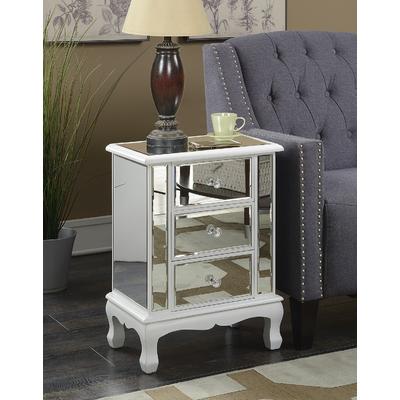 Gold Coast Vineyard 3 Drawer Mirrored End Table - Convenience Concepts-413359W