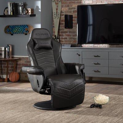RESPAWN 900 Gaming Recliner - Reclining Gaming Chair w/ Footrest, Gaming Chair Recliner Faux Leather in Black | 45 H x 31 W x 35 D in | Wayfair