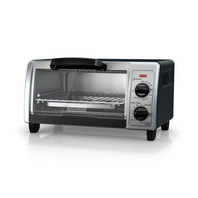 BLACK+DECKER Black + Decker 4-Slice Toaster Oven, Stainless Steel, TO1705SB in Gray, Size 9.57 H x 17.36 W x 12.13 D in | Wayfair