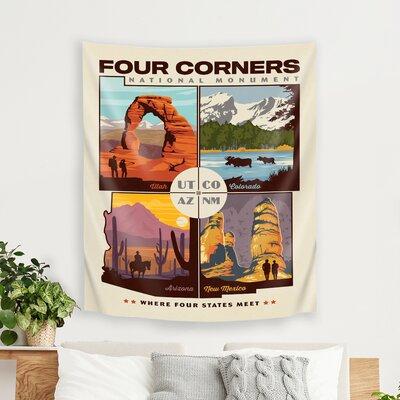 East Urban Home Anderson Design Group USA Four Corners Monument Tapestry in White | 36 H x 26 W in | Wayfair D9A1285ACF044BE7BF1E63D1D06BE691