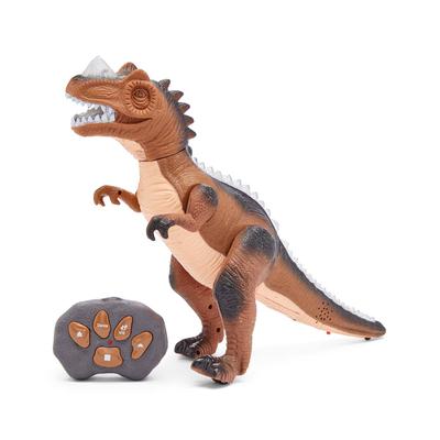 Dash Toyz Toy Cars and Trucks - Brown Light-Up Walking Dinosaur & Remote Control
