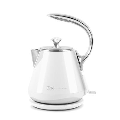 Elite Platinum 1.2L Cool-Touch Stainless Steel Electric Kettle, White - White