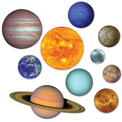 The Party Aisle™ 10 Piece Solar System Cutout Set in Blue/Brown/Yellow | 22 H x 22 W x 0.01 D in | Wayfair 54755