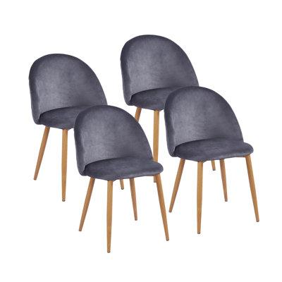 George Oliver Kerstetter Velvet Dining Chair Upholstered/Velvet in Gray | 32.7 H x 21 W x 23 D in | Wayfair 78ABE125DFBF45EDA0AF5121FF6271BE