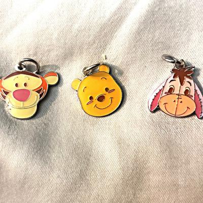 Disney Jewelry | Authentic Disney Enameled Pooh Charms | Color: Silver | Size: Various