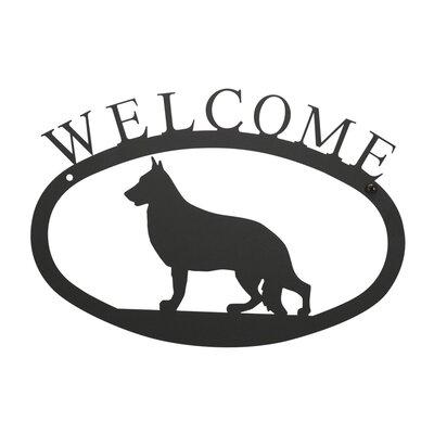 Red Barrel Studio® Diaz German Shepherd Welcome Sign Metal | 7.88 H x 11.38 W x 0.05 D in | Wayfair 93ADCD22A25C4FA6AEB8BFB2E3045F25