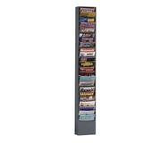 Symple Stuff Tobler Wall Mounted Magazine Rack Metal in Gray, Size 65.5 H x 9.75 W x 4.125 D in | Wayfair 401-95