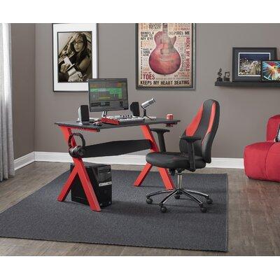 Ebern Designs Contoured PC & Racing Game Chair Vinyl in Black | 44 H x 25.75 W x 22 D in | Wayfair AB6B24857915484E9455070D035A1992