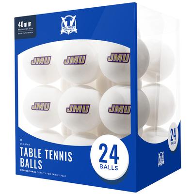 James Madison Dukes 24-Count Logo Table Tennis Balls