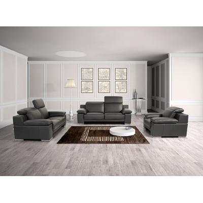 Estro Salotti Evergreen Modern Black Italian Leather Sofa Set - VIG Furniture VGNTEVERGREEN-BLK