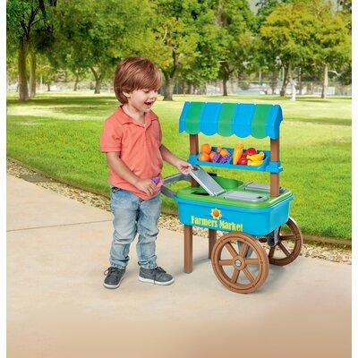 American Plastic Toys My Very Own Market Cart Play Set Accessory Plastic in Blue/Green, Size 30.25 H x 23.75 W x 15.25 D in | Wayfair 20360