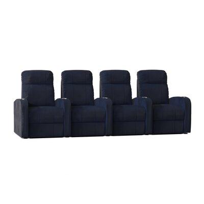 Latitude Run® Home Theater Row Seating (Row of 4) Microfiber/Microsuede in Blue | 44 H x 117 W x 39 D in | Wayfair 3588C1D150A24101AA2E316FE494F413