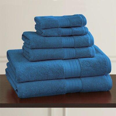 Symple Stuff Frisbee 5 Piece Rayon from Bamboo Hand Towel Set Terry Cloth/Rayon from Bamboo in Blue | Wayfair A27B52EE02D04071934B96D484E62682