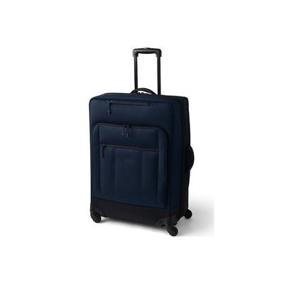 Travel Checked Rolling Luggage Bag - Lands' End - Blue