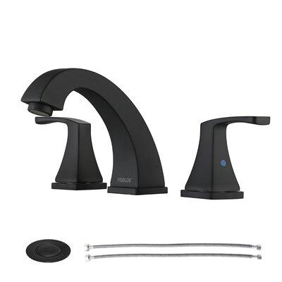 Parlos Home Widespread 2-handle Centerset Bathroom Faucet w/ Drain Assembly in Black | 6.73 W in | Wayfair 14258