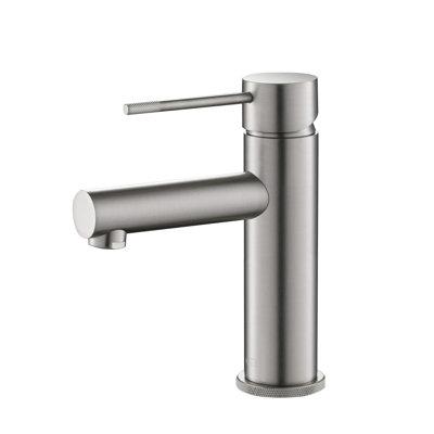 KIBI Circular X Single Hole Bathroom Faucet in Gray | Wayfair KBF1010BN