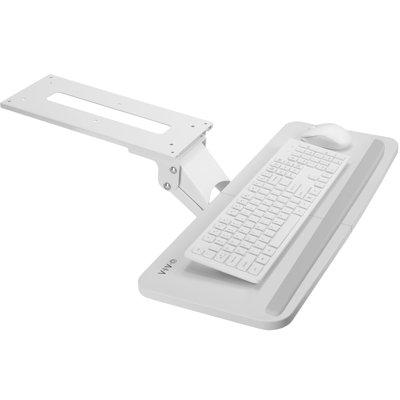 Vivo Adjustable Under Desk Keyboard Platform Tray, KB03B Series Metal in White | 5.2 H x 11 W x 26.75 D in | Wayfair MOUNT-KB03W
