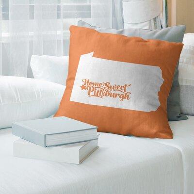 East Urban Home Newark New Jersey Pillow Cover Cotton Blend in Orange, Size 26.0 H x 26.0 W x 0.5 D in | Wayfair 6AFD2F8D734B4D4E9524BA9A34E51E48
