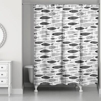 Beachcrest Home™ Leeann Animal Print Single Shower Curtain Polyester in Gray Blue | 74 H x 71 W in | Wayfair F2D8242512834494AC765F4704724EDD