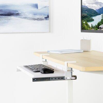 VIVO Clamp-on Keyboard Tray (KB05E Series) Manufactured Wood in White | 33 W x 11 D in | Wayfair MOUNT-KB05W