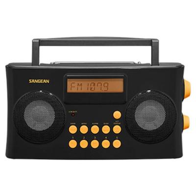 Sangean AM/FM-RDS Portable Radio Specially Designed for the Visually Impaired with Helpful Black PR-D17