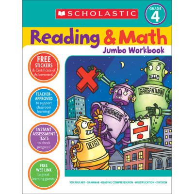 Reading and Math Jumbo Workbook Grade 4